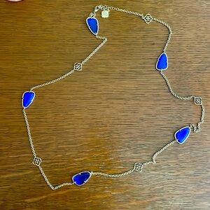 Kendra Scott Cobalt Blue Gemstone Necklace